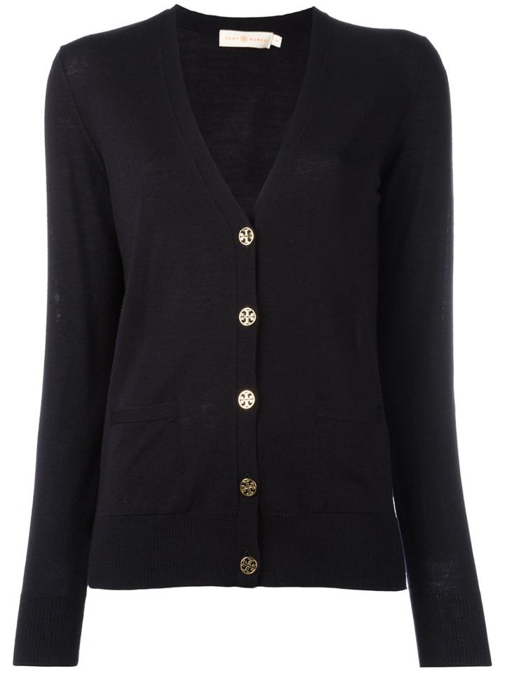 Tory Burch Button Up Cardigan, Women's, Size: Xl, Blue, Merino