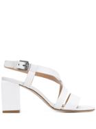 Deimille Block Heel Sandals - White