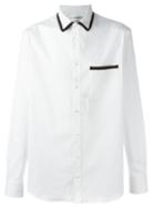 Alexander Mcqueen Pointed Collar Shirt, Men's, Size: 15, White, Cotton/spandex/elastane/polyamide