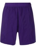 Ami Paris Elastic Waist Long Swim Shorts - Purple