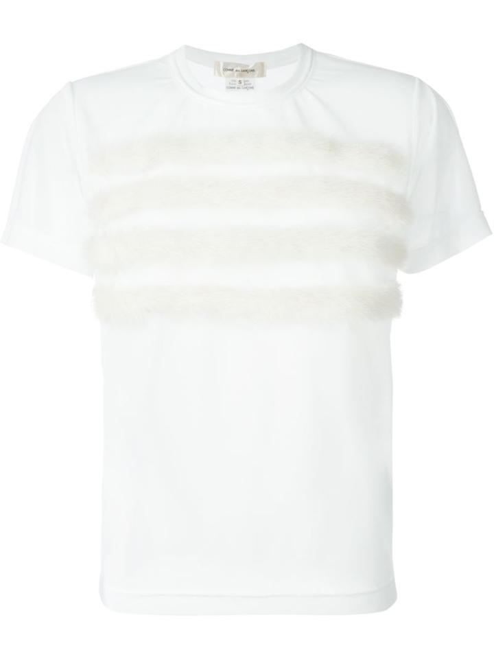 Comme Des Garçons Fur Appliqué T-shirt