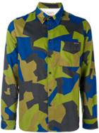 Nudie Jeans Co Colour-block Fitted Shirt - Green
