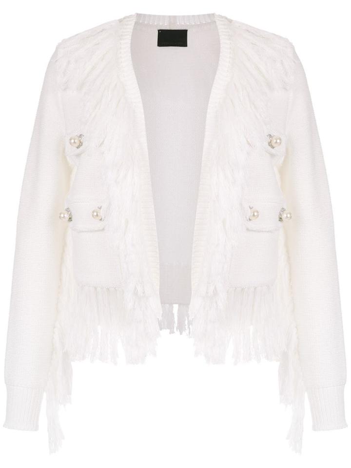 Andrea Bogosian Fringed Coat - White