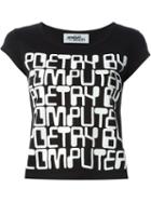 Jeremy Scott Quote Print T-shirt, Women's, Size: Xs, Black, Cotton
