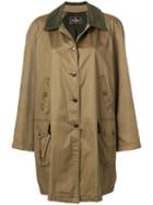 Fendi Pre-owned Corduroy Collar Parka Coat - Green