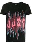 Just Cavalli Just Flame-print T-shirt - Black