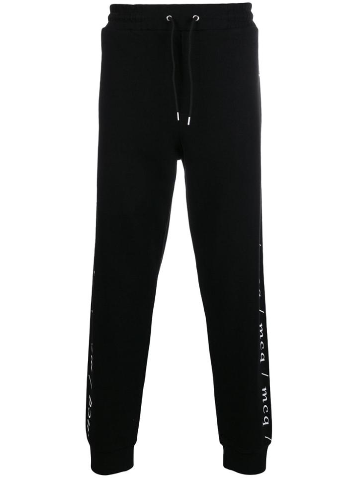 Mcq Alexander Mcqueen Side-logo Track Trousers - Black