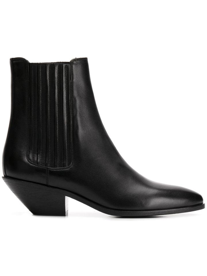 Saint Laurent Heeled Chelsea Boots - Black