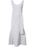 Belted Knit Dress - Women - Merino - 8, Grey, Merino, Rebecca Vallance