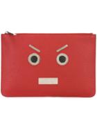 Fendi Appliqué Face Clutch
