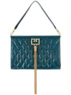 Givenchy Quilted Logo Plaque Handbag - Blue