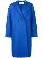 Harris Wharf London Oversized Double-breasted Coat - Blue