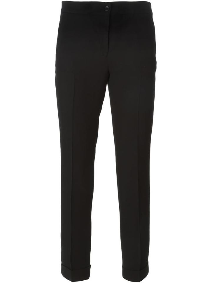 Etro Cropped Trousers, Women's, Size: 44, Black, Viscose