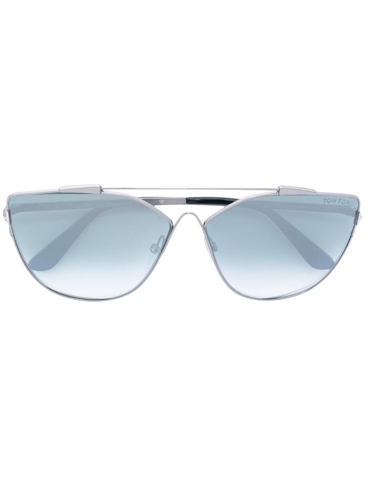 Tom Ford Eyewear Oversized Cat Eye Sunglasses - Metallic
