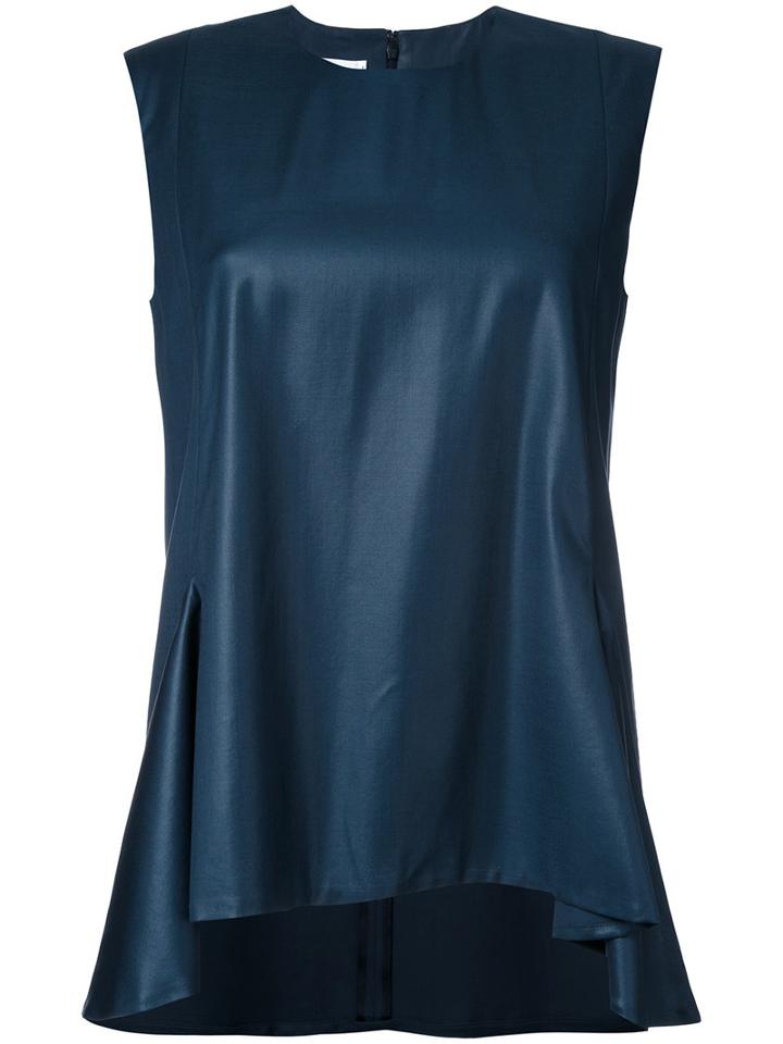 Jil Sander - Flared Tank Top - Women - Wool - 40, Green, Wool