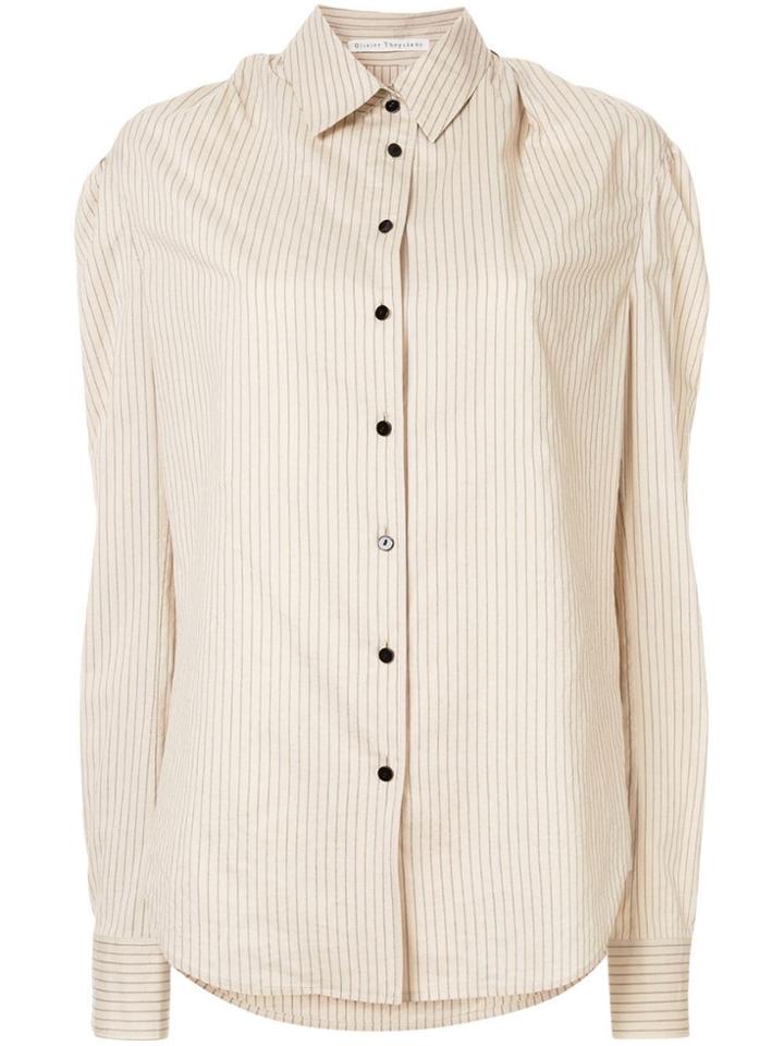 Olivier Theyskens Striped Shirt - Do Not Use - Beige