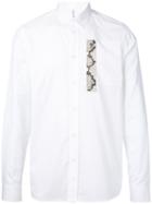 Oamc Snake Skin Effect Shirt, Men's, Size: Large, White, Cotton