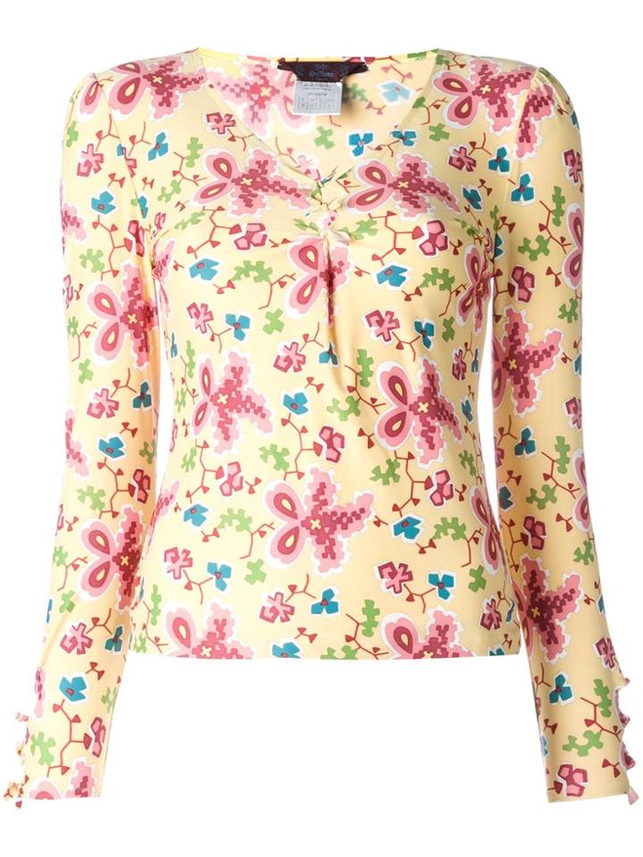 John Galliano Vintage Printed Top - Yellow & Orange