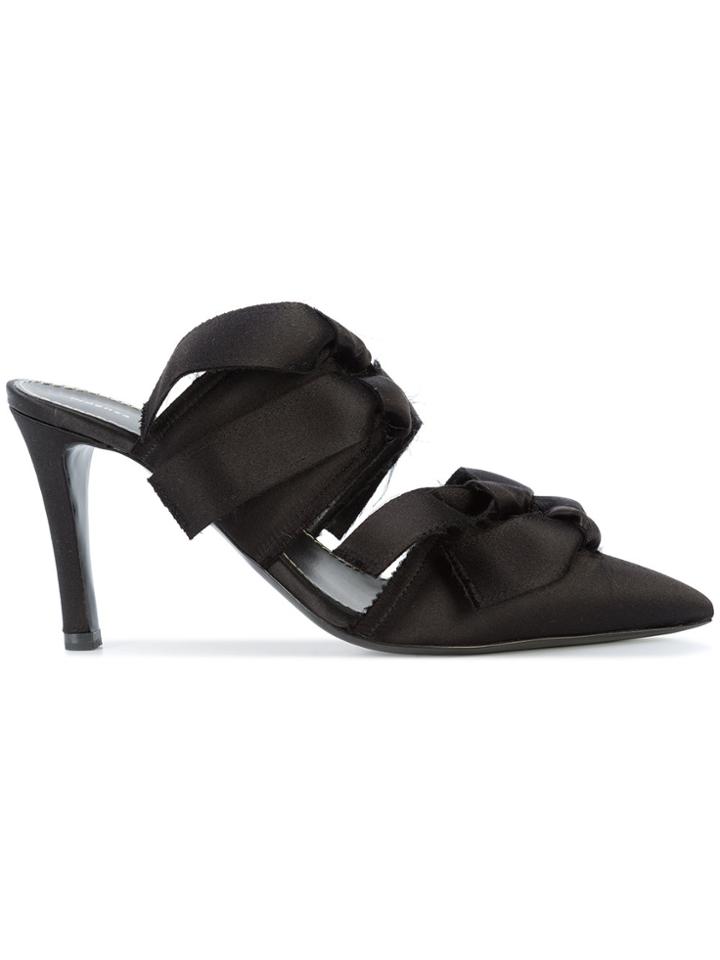 Proenza Schouler Bow Ribbon Detail Mules - Black