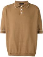 Raf Simons Casual Trim Polo Shirt, Men's, Nude/neutrals, Polypropylene