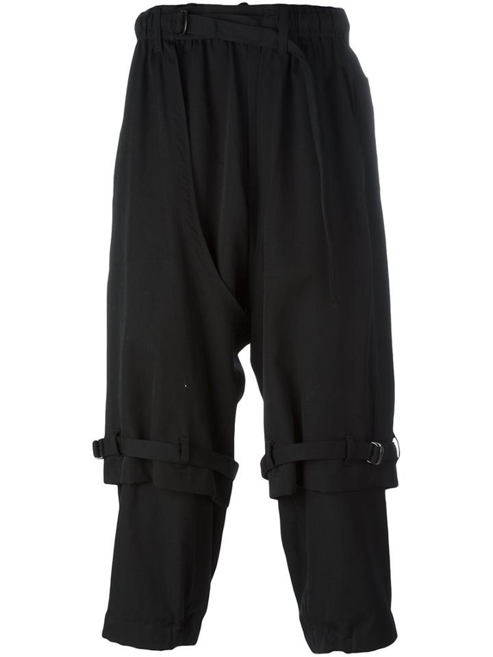 Yohji Yamamoto 'h' Trousers, Men's, Size: 4, Black, Cupro/wool