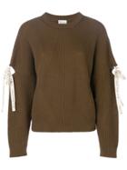 Red Valentino Lace-up Detail Jumper - Brown