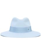 Maison Michel Trilby Hat, Women's, Size: Small, Blue, Rabbit Fur Felt