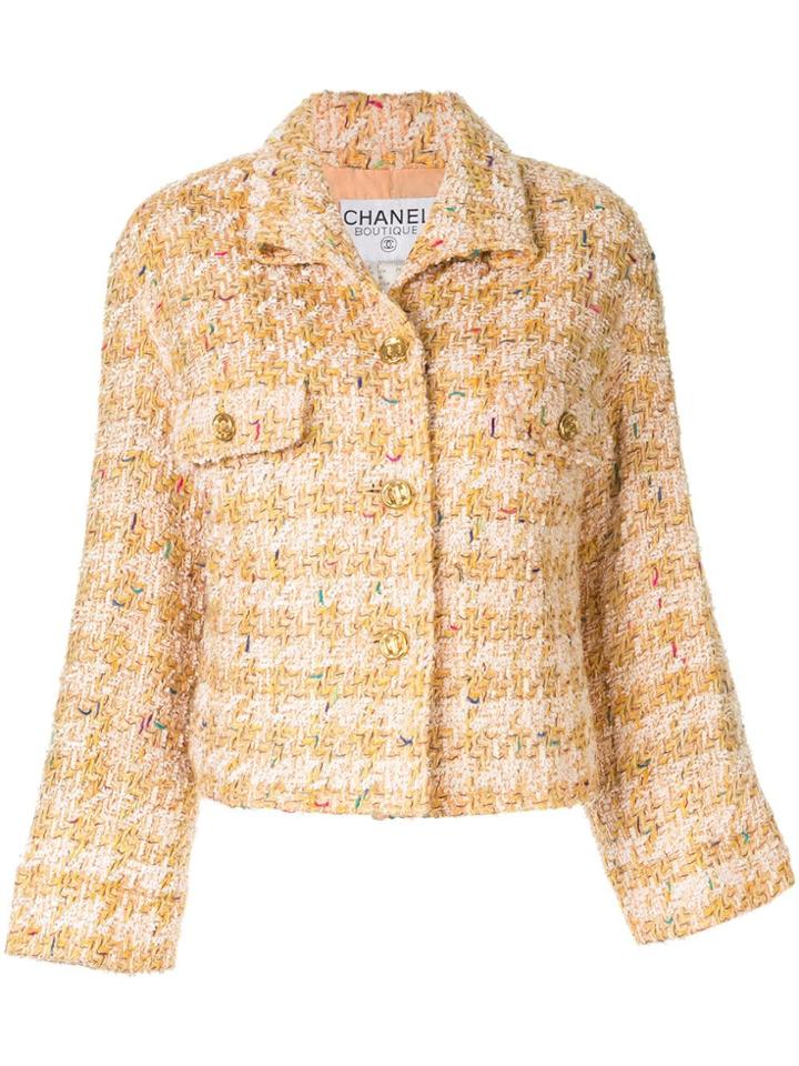Chanel Vintage Checked Jacket - Orange