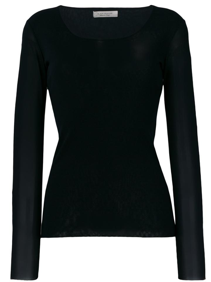D.exterior Crew Neck Jumper - Blue