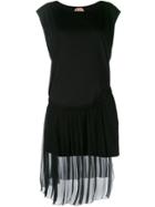 No21 Layered Sheer Skirt Dress - Black