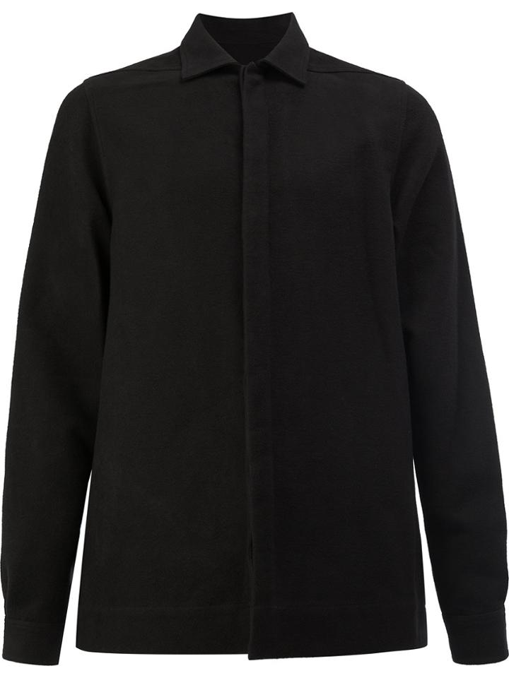 Rick Owens Cutaway Collar Shirt - Black
