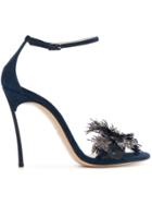 Casadei Fringe Embellished Sandals - Blue