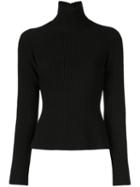 Carolina Herrera Ribbed High-neck Sweater - Black