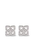 De Beers 18kt White Gold Enchanted Lotus Diamond Small Stud Earrings -