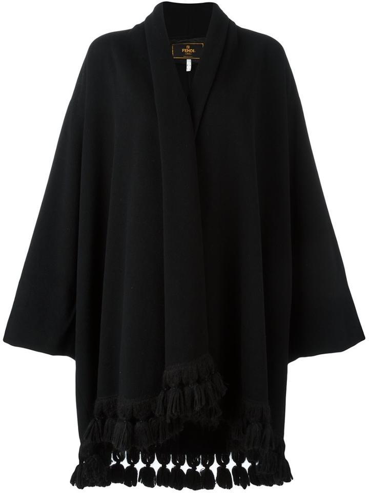 Fendi Vintage Tassel Trim Poncho