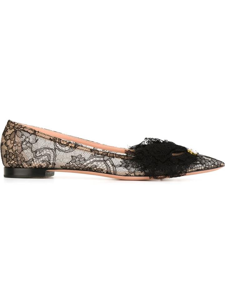 Rochas Overlay Lace Mask Slippers