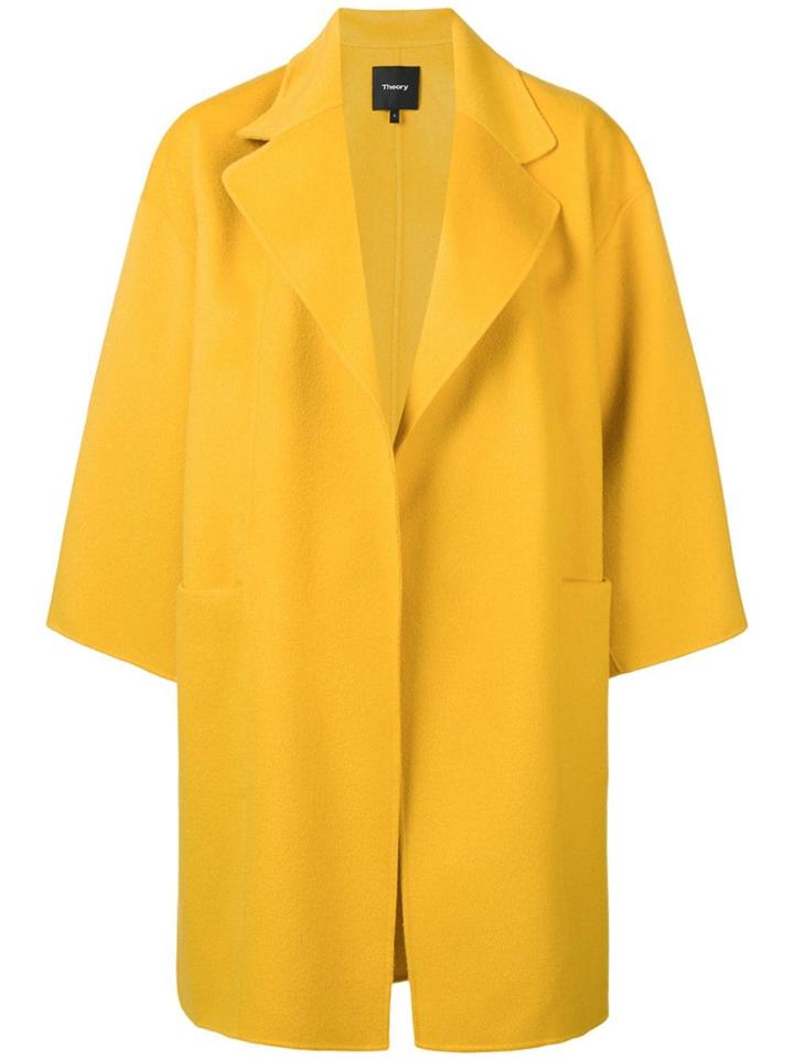 Theory Oversized Fit Coat - Yellow