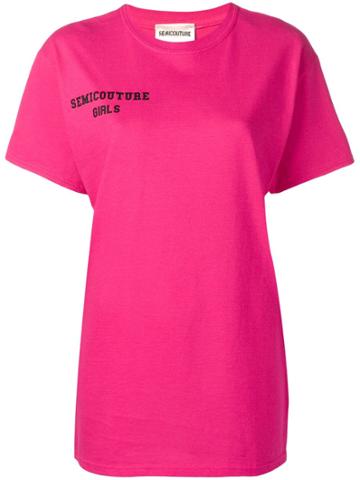 Semicouture 'paola' T-shirt - Pink
