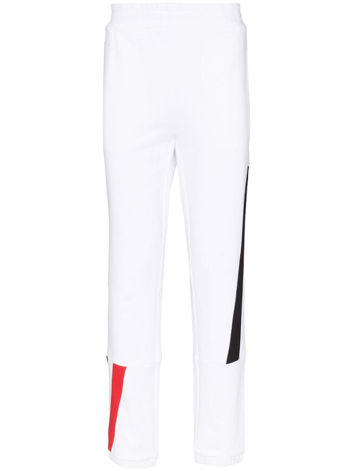 Moncler Stripe Detail Jogging Trousers - White