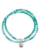 Catherine Michiels Scarab Beetle Beaded Necklace - Green