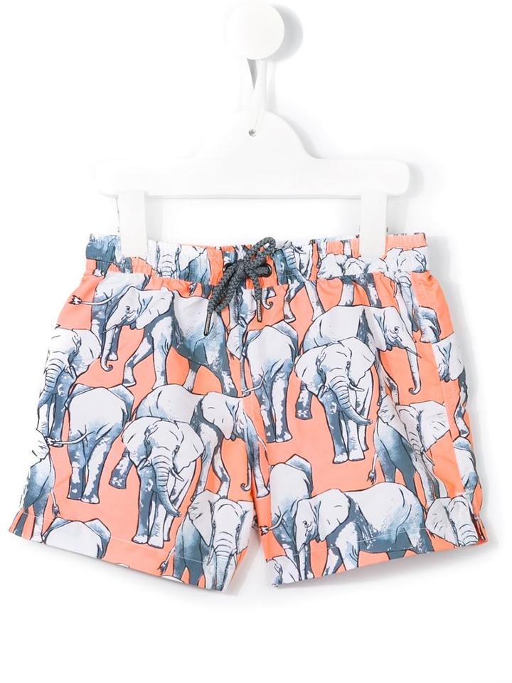 Sunuva 'elephant' Swimshorts, Boy's, Size: 9 Yrs, Yellow/orange
