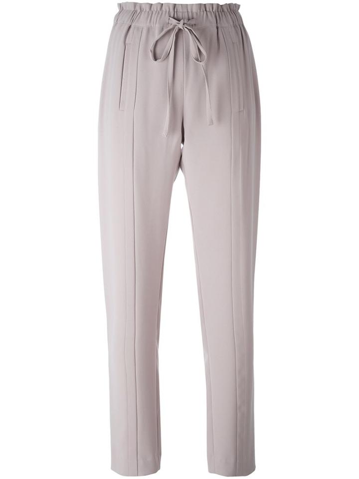 Steffen Schraut Drawstring Straight Leg Trousers, Women's, Size: 38, Grey, Polyester