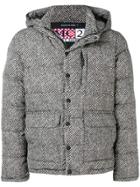 Mc2 Saint Barth Chevron Print Puffer Jacket - Black