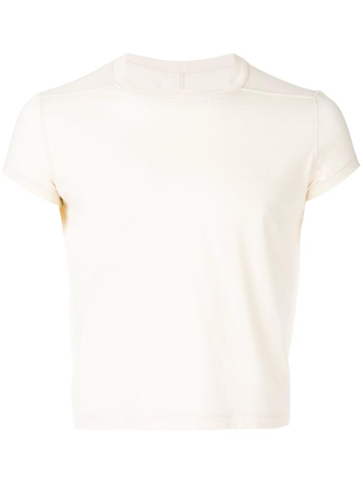 Rick Owens Cropped Slim Fit T-shirt - Nude & Neutrals