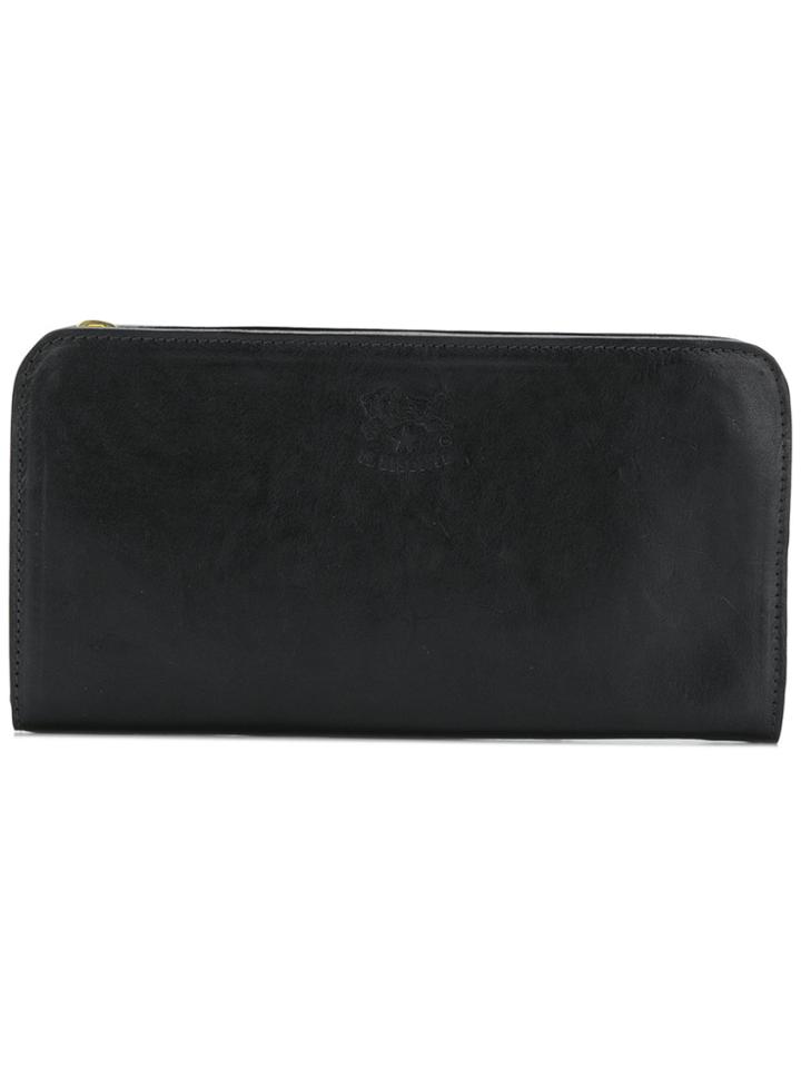 Il Bisonte Zip Around Continental Wallet - Black