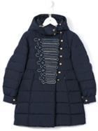 Ermanno Scervino Junior Military Padded Coat, Girl's, Size: 10 Yrs, Blue