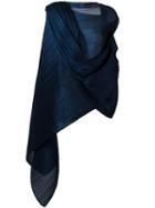Pleats Please By Issey Miyake - Pleated Scarf - Women - Silk - One Size, Women's, Blue, Silk