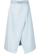 Sea A-line Wrap Skirt