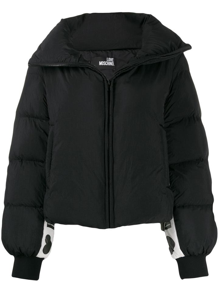 Love Moschino Side Stripe Down Jacket - Black