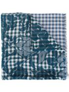 Etro Gingham Print Scarf, Men's, Blue, Cotton/modal/viscose
